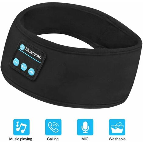 Bandeau Bluetooth,Casque de Sommeil Bluetooth,bandeau de sport sans fil  avec haut-parleur stéréo amovible