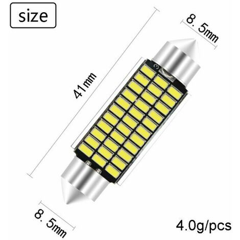 2 AMPOULES LED RENAULT CLIO 3 C5W NAVETTE 9 SMD PLAQUE IMMATRICULATION