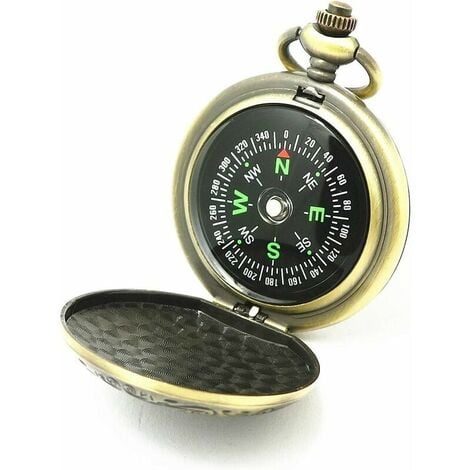 Compas Compass Outdoor, Portable Boussole de Poche en Laiton