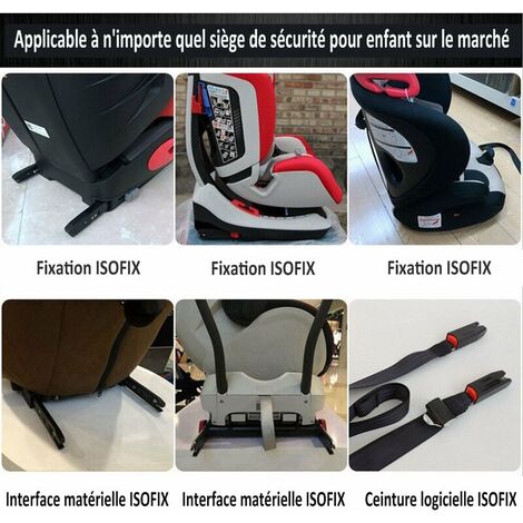 Kit de fixation d'ancrage de siège d'enfant de voiture Universelle pour  connecteur de ceinture ISOFIX sur Vu compact et à hayon 