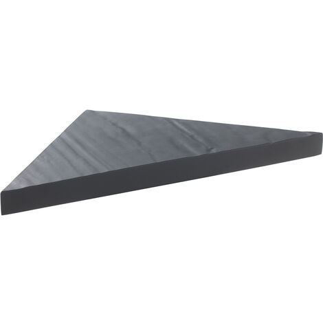 Mensola angolare in resina finitura pietra naturale - 24 x 24 cm x 2,4 cm di spessore - grigio ardesia