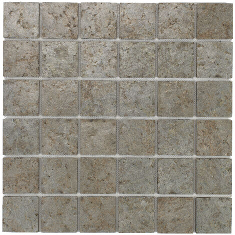 Mosaico in pietra naturale 30 x 30 cm - piastrella 2,5 x 2,5 cm rame
