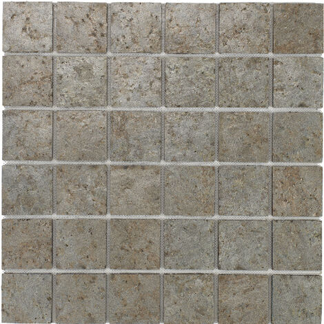 Mosaico in pietra naturale 100 x 50 cm - piastrella 5 x 5 cm rame