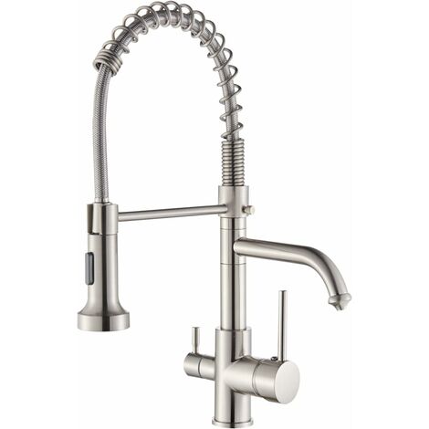 Robinets en Nickel Brossé pour Lavabos, Baignoires & Douches