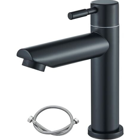Robinet Salle Bain SUS304 Robinet Lavabo Eau Froide Minnhua - Acier Inoxydable 304 Avec Tuyau 60cm Robinet Cuisine Froid