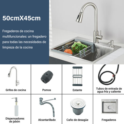 Robinet de cuisine amovible noir mat - H707 - Évier de cuisine Robinet de cuisine amovible noir mat - H707 - Évier de cuisine