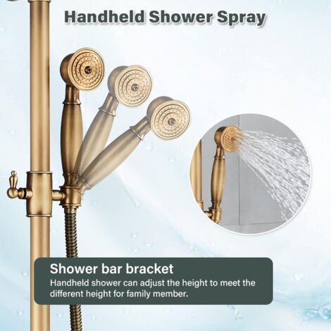 Panier De Douche D'Angle, Étagères De Douche En Laiton Finition Durable