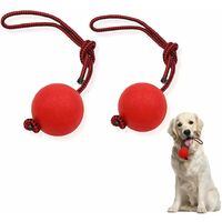 nteractive Dog Ball Toys with Chew Rope, Dog Chew Balls Exercise Toy Outdoor Dog Tug of War Toys