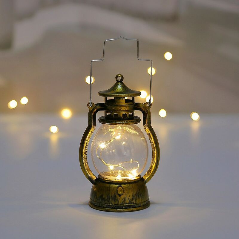 Pcs Mini Lanterne DéCorative avec Bougie LED Lanterne Vintage Lanternes à  Bougie Suspendues Lanterne à Piles Argent LAMPE DECORATIVE
