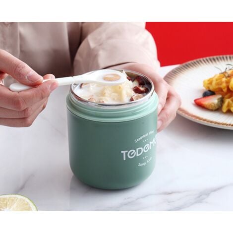 YIDOMDE Thermos Alimentaire Chaud, Boîtes Alimentaires Isothermes,Thermos  Alimentaire Acier Inoxydable Avec Cuillère Pliante,Lunch Box