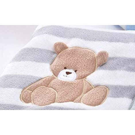 Plaid bébé à capuche en molleton, doublé peluche - rose