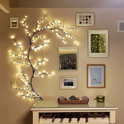YIDOMDE Arbre Lumineux LED, Decoration Murale Interieur Lumières de Vigne  D'arbre 144 LEDs Décoration de Noël Chambre Maison (Blanc Chaud, Branchez)