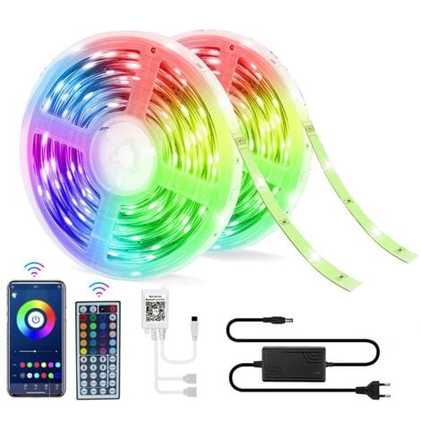 Sans Marque RGB LED Strip Lights - Avec effet multicolore - 5
