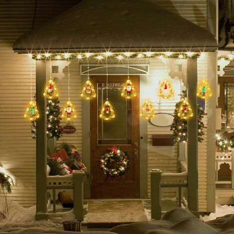 YIDOMDE Guirlande Lumineuses Décoration Noel LED a Pile, Decoration Noel  Fenetre Lumineuse, Lumineuse Sapin Noel, Guirlande