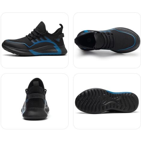 SROTER Chaussures de Sécurité pour Homme Femme, Standard S1 Embout Acier  Respirant Chaussures de Travail Légère Chantiers et Industrie Basket
