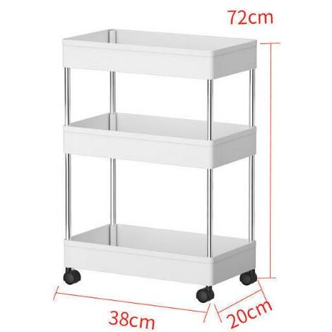 Etagère de salle de bain MARSA meuble de rangement au-dessus des toilettes  wc ou lave-linge avec 3 tablettes, en métal chromé IDIMEX 94589 Pas Cher 