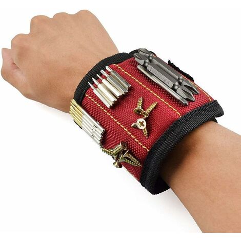 Bracelet Magnétique, 10 Puissants Aimants Forts Magnet Arm Band pour les  Vis de Maintien, Clous, Mors