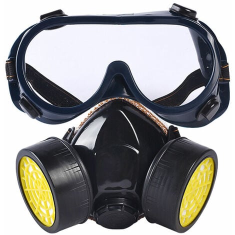 Masque de filtre de peinture de respirateur de poussière de masque chimique  de masque anti-gaz de masque chimique de plein visage - Cdiscount Bricolage