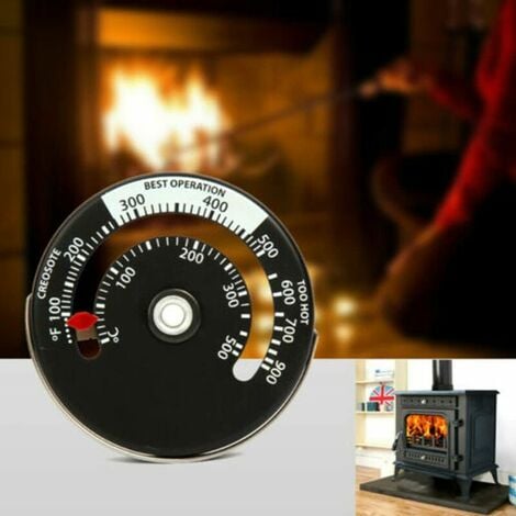 2 pièces thermomètre de poêle à bois, compteur de température de four de  cheminée jauge de température de cuisine pour poêle à bois conduit de