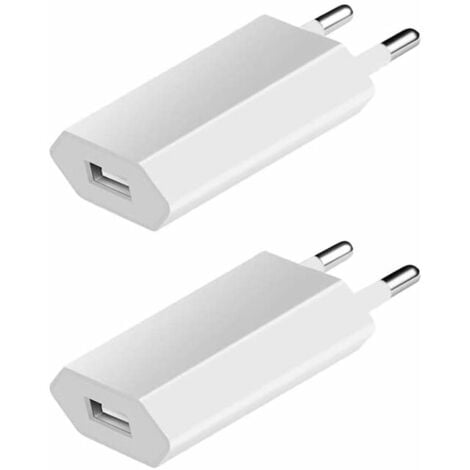 YIDOMDE Lot de 2 Chargeurs Rapides USB, Adaptateur de prise USB