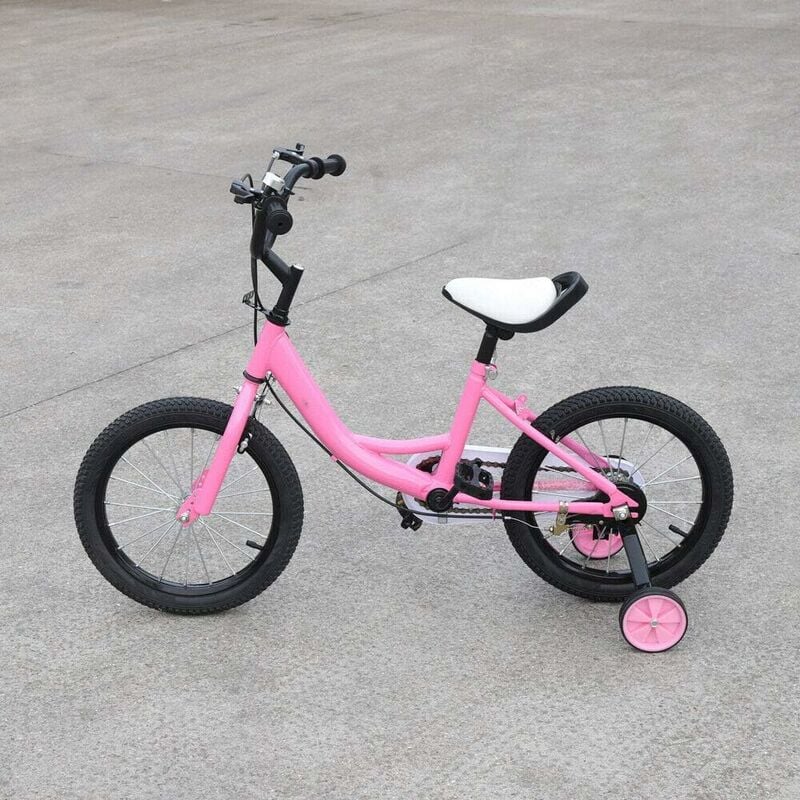 Bicicleta de 16 pulgadas ajustable doble frenado para niños y niñas resistentes al desgaste amortiguadores entrenamiento al aire libre