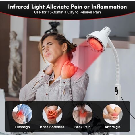 Potente lámpara de calor infrarrojo para aliviar dolores