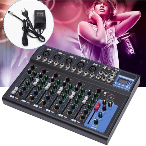 Bluetooth mezclador digital conexión USB mesa de mezclas Live Room dj mix mono estéreo amplificador puerto de mezcla consola de música mesa de mezclas prácticas funciones de grabación