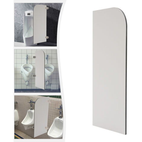 Separador para urinario de 40 x 90 cm, separador de pared para urinario masculino, urinario, separador para urinario, bordes redondeados.
