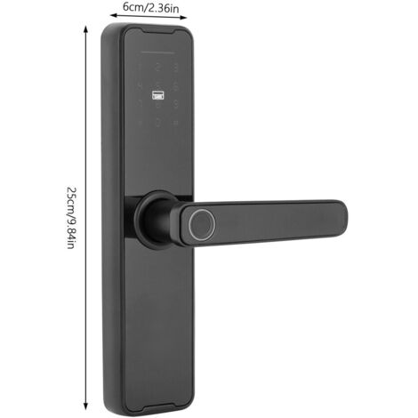 Cerradura De Puerta Inteligente Con Entrada Sin Llave: Con Negro