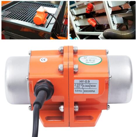 Motor vibratorio CA 90 W Vibración Vibrador asíncrono 220 V 3000 RPM, 90 W Motor vibratorio Motor no equilibrado Motor asíncrono Motor vibratorio monofásico