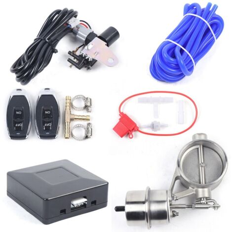 Válvula de escape de 63 mm/2,5 pulgadas Sistema de control eléctrico de la válvula de escape Conjunto de válvulas de regulación de escape Material de acero inoxidable