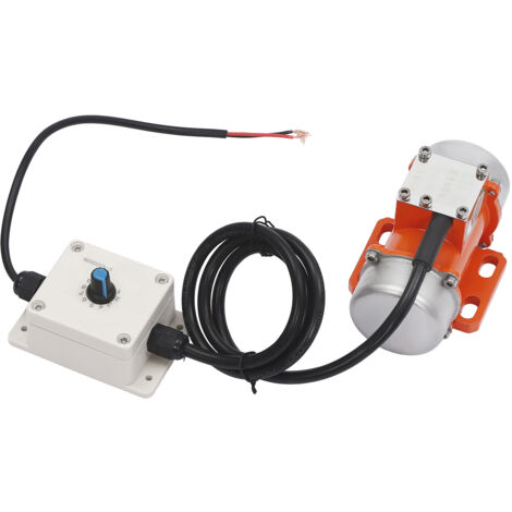 Motor vibratorio Motor eléctrico vibratorio Motor vibratorio sin escobillas CC Micromotor vibratorio Vibrador asíncrono 60 W CC 12 V + regulador de velocidad 4000 rpm Aluminio