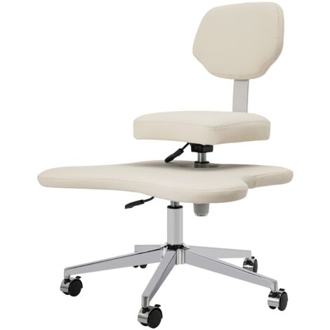 Silla de oficina con patas cruzadas, silla de meditación para oficina con patas cruzadas, silla ergonómica para yoga y TDAH con soporte lumbar y ruedas regulables en altura. (1/5)