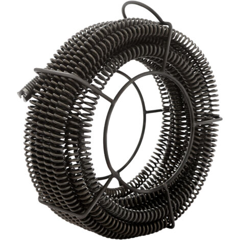 Juego de espirales de limpieza para tubos con resorte (diámetro 22 mm, longitud total 14 m, anchura de los tubos: diámetro 30-200 mm) para limpiador de tubos, limpiador de tuberías, limpiador de canal (1/5)