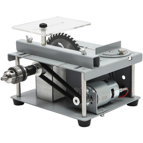 Mini sierra de mesa multifuncional de 96 W para trabajar la madera, modelo para bricolaje y manualidades, sierra de mesa eléctrica para bricolaje, 10 000 rpm.