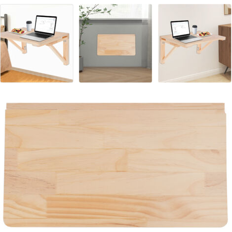Mesa plegable de pared de 60 cm x 40 cm, escritorio de pared, mesa de trabajo plegable, ideal para el hogar, el comedor, el lavadero y la cocina. (1/5)