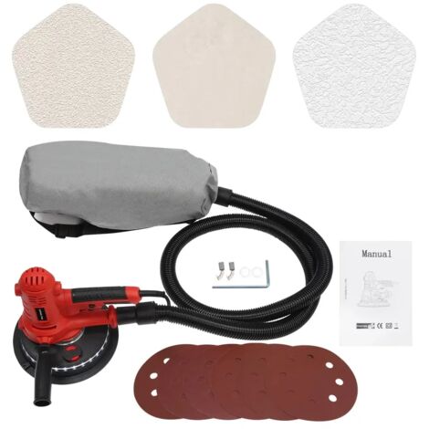 Lijadora para paneles de yeso Lijadora para techos Lijadora de mango largo Lijadora de pared con iluminación LED 180 mm 1200 W (1/5)