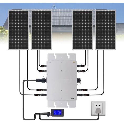Microinversor HM-1200 Inversor con bobina de 1200 W Inversor solar de 1200 W-4T Microinversor integrado para 4 módulos fotovoltaicos Tasa de control 0