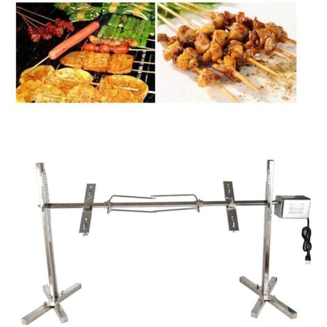 Pincho eléctrico para barbacoa, parrilla eléctrica giratoria automática  para interiores, sin humo, 12 brochetas de parrilla giratoria automática