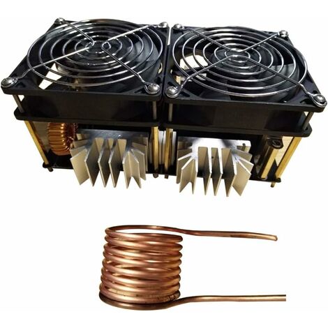 1800 W ZVS Calefacción por inducción 12 V-48 V Módulo de calefacción por inducción Módulo de fuente de alimentación de tubo de cobre de baja tensión con bobina