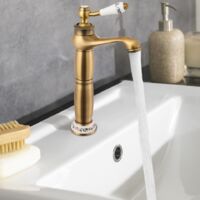 Grifo de baño de latón antiguo Grifo vintage Grifo de lavabo Grifo antiguo