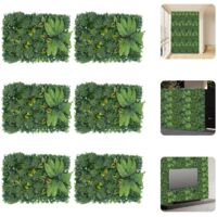 6 paneles vegetales, 40 cm x 60 cm, plantas artificiales, pared vegetal artificial, decoración mural vegetal artificial.