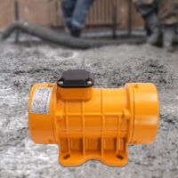 Motor vibratorio de 370 W, motor vibratorio robusto para hormigón y cemento, motor vibratorio para máquinas compactadoras de hormigón, motor vibratorio para mezcla de cemento, amarillo