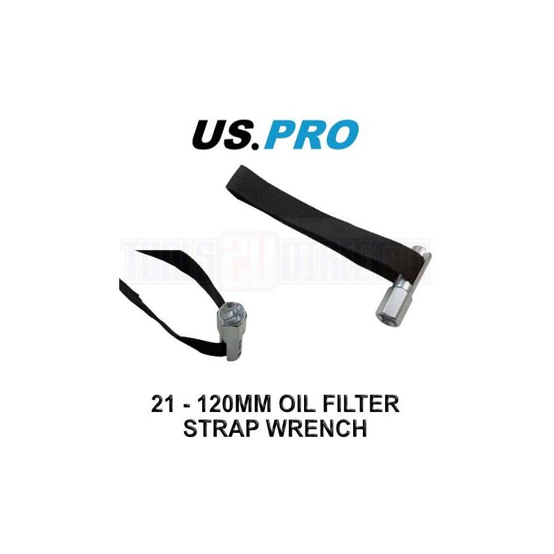US PRO Tools 21 - 120MM 1/2 Dr Oil Filter Strap Wrench 3015