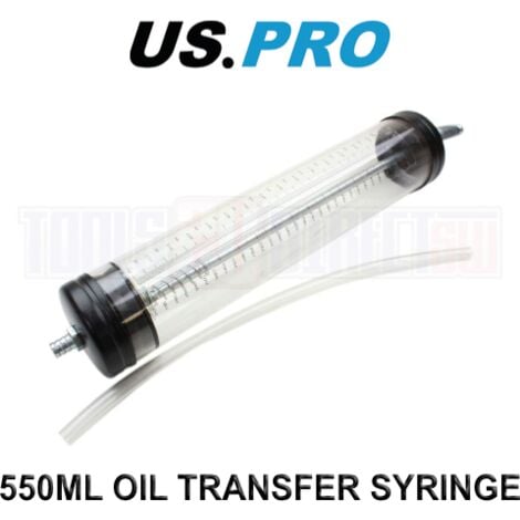 Us Pro Tools 550ml Oil Transfer Syringe - Gearbox Steering Fluid 