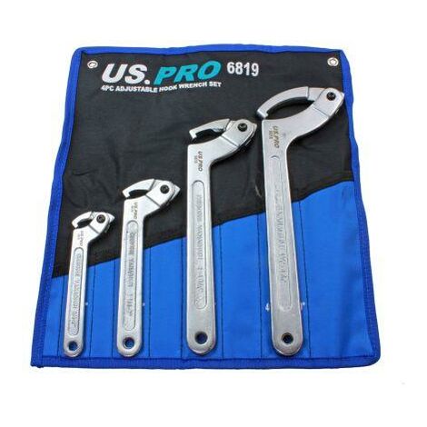 11-piece Adjustable Hook Wrench Set Hook & Pin Wrench Spanner Tool