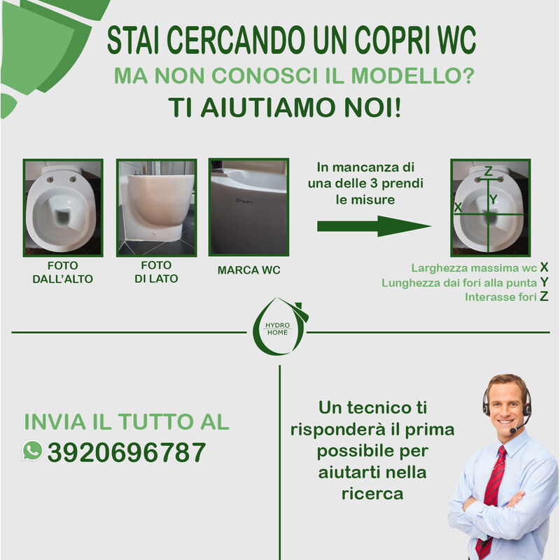 Copriwater morbido alto 3 cm con fissaggio sia alla tavoletta che