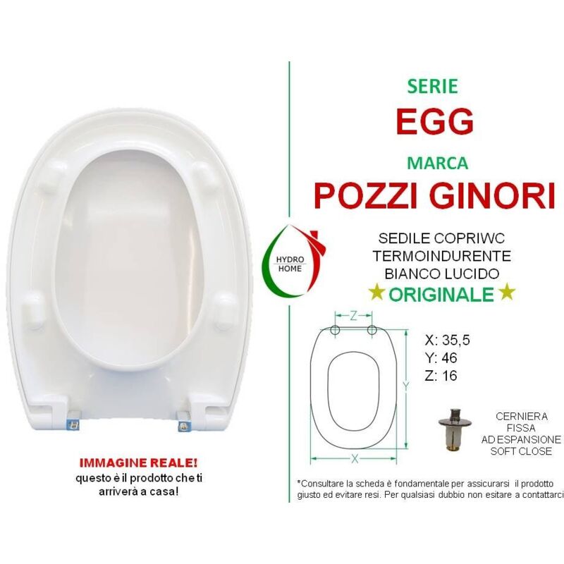 Copriwater Pozzi Ginori Italica Dedicato, Tavoletta Wc In Resina Poliestere Colata 83740290
