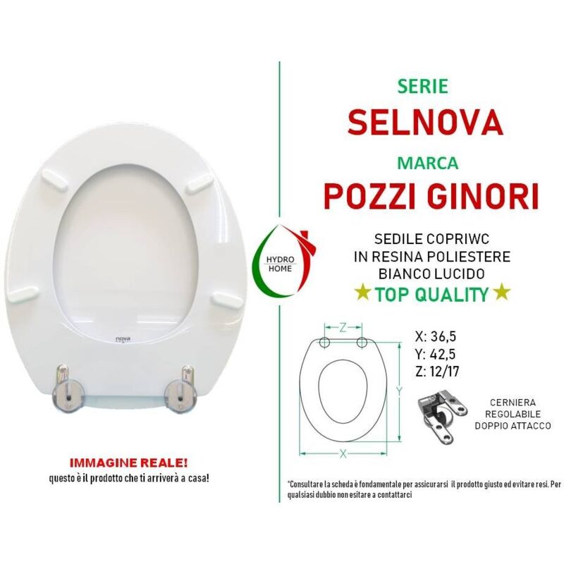 Copriwater per sanitario POZZI GINORI modello SELNOVA PRO