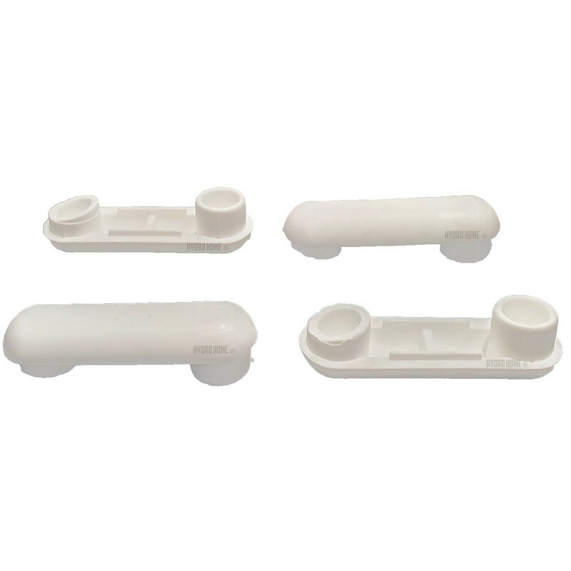 Kit 4 pezzi paracolpi PAR001 rettangolari bianchi in plastica per